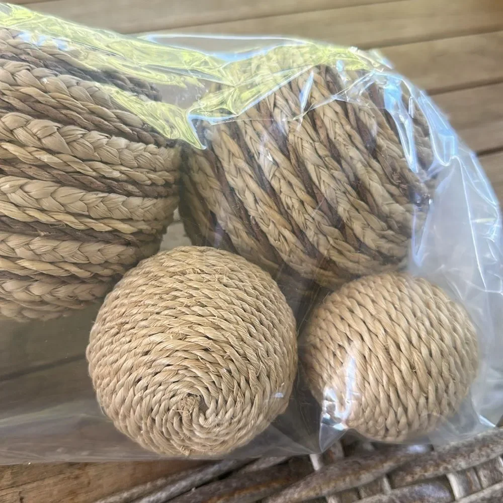 Pier 1 Round Accent Wicker Balls 5 included